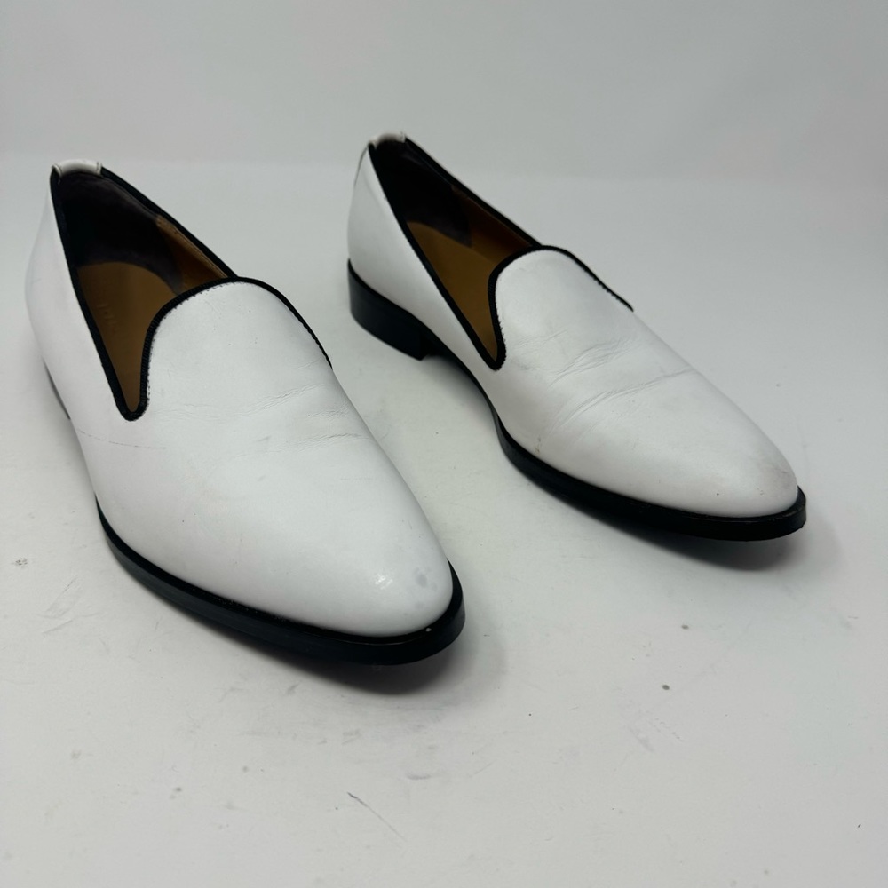 EVERLANE Modern Smoking Loafer White Leather